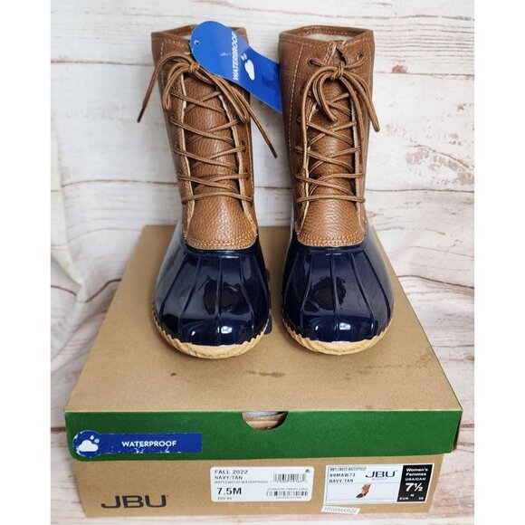 JBU by Jambu Maplewood Waterproof Navy Tan Women’s Boots 7.5M Fall 2022 Comfort - Picture 2 of 12